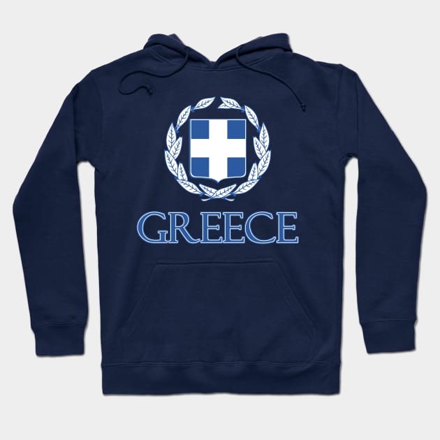 Greece  - Coat of Arms Design Hoodie by Naves